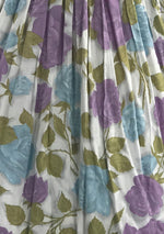 Late 1950s Lavender & Blue Rose Print Dress- New!