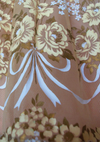 1950's Peach Painted Floral Chiffon Party Dress- New !
