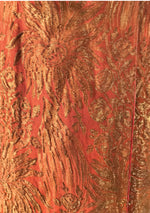 Vintage 1920s Tangerine Silk Velvet & Lame Cape - New!