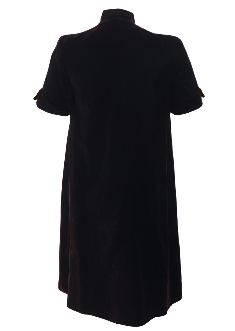Late 1950s Eggplant Velvet Duster Coat - NEW!
