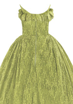 Early 1960s Chartreuse Lace Party Dress - NEW!