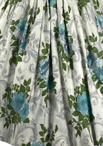 Fabulous 1950s Blue Roses Horrockses Designer Dress- New!