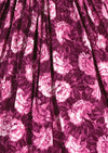 1950s Magenta Carnations Print Cotton Dress -  New!