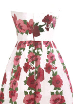 Vintage 1950s Pink Trailing Flowers Dress- NEW!