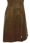 Vintage 1960s Chocolate Brown Vinyl Mod Dress - NEW!