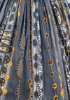 Late 1950s Orange and Grey Abstract Cotton Dress- New!
