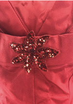 Vintage 1950s Red Tulle Cocktail Dress - New!