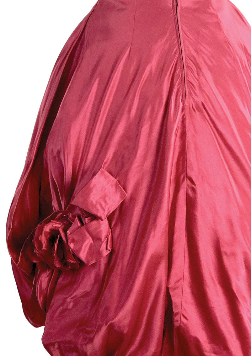 1950s Fuchsia Coloured Silk Taffeta Party Dress - New!