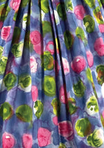 Early 1960s Impressionist Print Floral Cotton Dress - NEW!