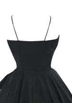 Spectacular 1950s Black Taffeta Designer Party Dress - New! (SOLD)