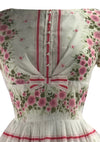 1950s Garland Stripe Cotton Dress- New!