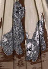 1950s Poodle Print Oatmeal Cotton Novelty Dress- New!