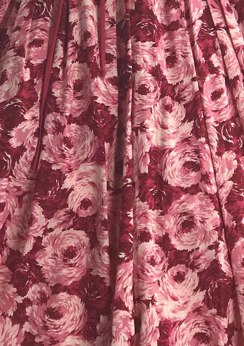 1950s Red and Pink Roses Cotton Sundress - New!