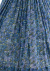 1950s Blue Floral Cotton Voile Dress - New!
