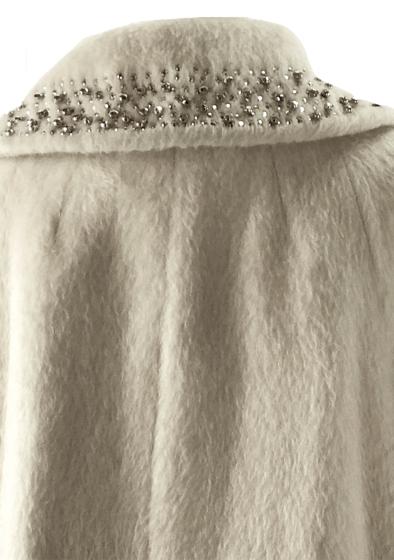 1950s Couture Lilli Ann Cream Mohair Swing Coat- New! (Layby)