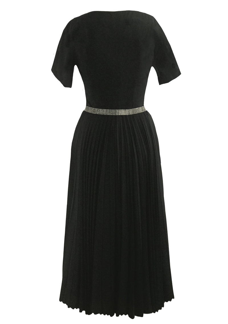 Vintage 1950s Black Lilli Ann Cocktail Dress- New!