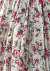 Vintage Late 1950s British Cotton Designer Dress with Pink Roses - New!