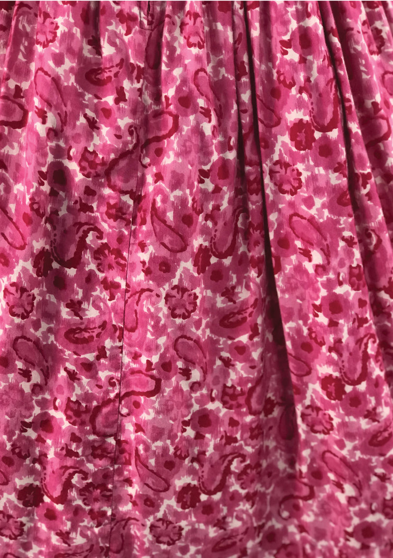 Vintage 1950s Pink Swirl Cotton Gay Gibson Dress- New!