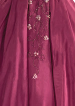 Vintage 1950s Cranberry Beaded Taffeta Party Dress - New (ON HOLD)