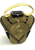 Vintage 1950s Wicker Figural Bustier Purse - New! (ON HOLD)