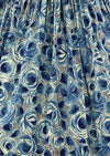 Late 1950s to Early 1960s Blue Roses Cotton Dress - NEW!