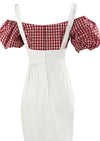 Late 1950s to Early 1960s Red & White Wiggle Dress - NEW!