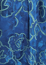Vintage 1950s - 1960s Blue Roses Brocade Cocktail Dress- New!