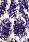 Late 1950s to Early 1960s Purple Bouquet Cotton Dress- NEW!