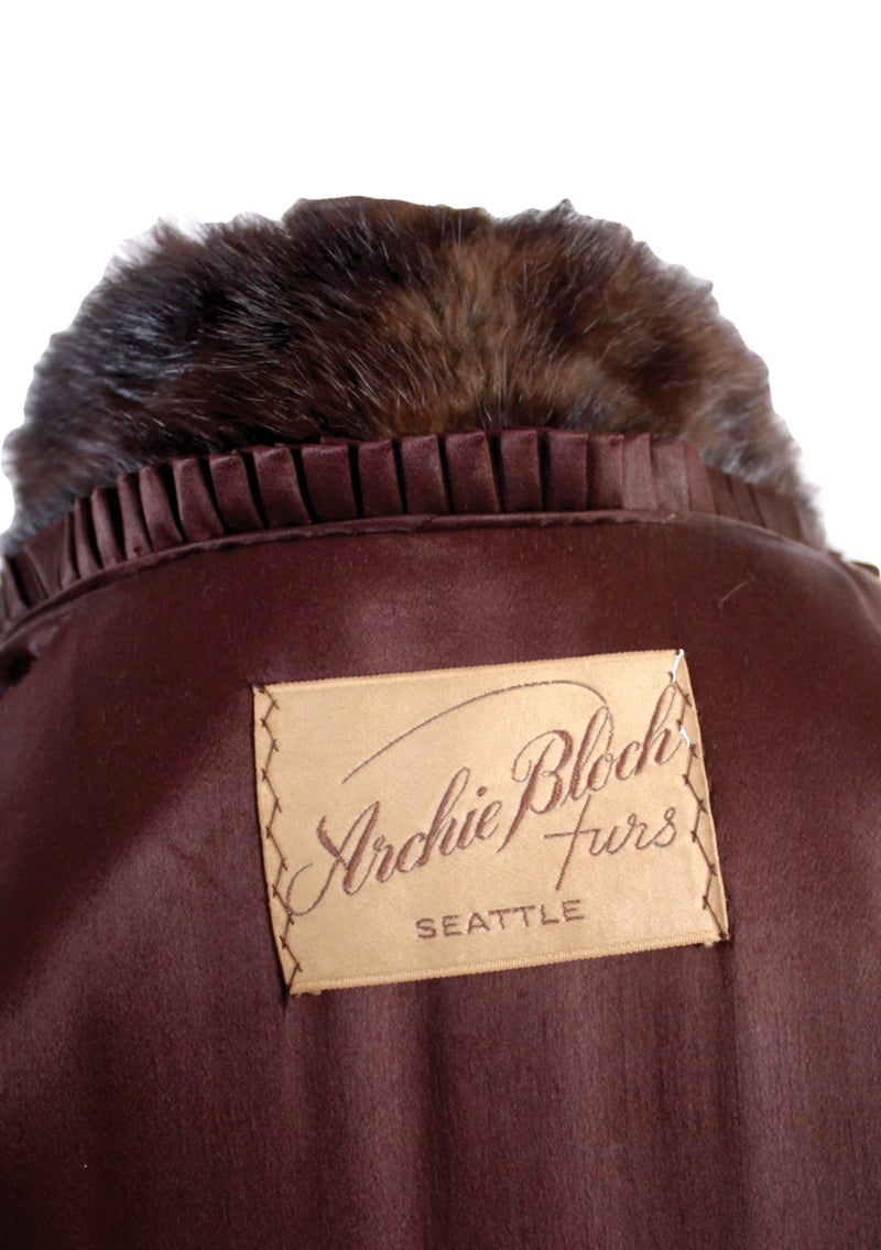 Original 1950s Lush Mahogany Mink Full Coat