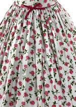 Vintage 1950s Pink Roses Cotton Dress- New!