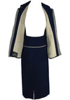 Rare 1940s Navy & Herringbone Lilli Ann Designer Suit- New! (SOLD)