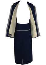 Rare 1940s Navy & Herringbone Lilli Ann Designer Suit- New! (SOLD)