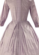 Vintage Late 1950s Liliac Cotton Shirtfront Dress- NEW!