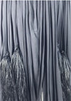 1950s Black Designer Black Silk Chiffon Cocktail Dress - New!