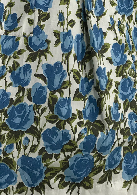 Final Payment for Victoria 50s Blue Roses Border Print Dress