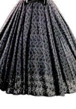 1950's Black Eyelet Embroidered Lace Cotton Dress- New!