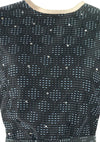 Vintage 1950s Turquoise Blue & Black Dress Ensemble- New!