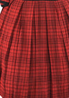 Vintage 1950s Red & Black Plaid Wool Dress- New!