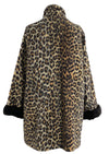 Vintage 1960s Faux Leopard Car Coat - New!