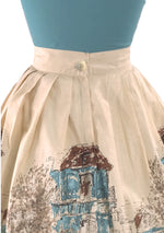 Vintage 1950s Parisienne Scenic Skirt- New!