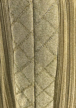Groovy 1970s Gold Lame Party Dress & Hot Pants Ensemble- New!