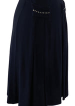 Beautiful Early 1940s Navy Blue Crepe Studded Dress - New!