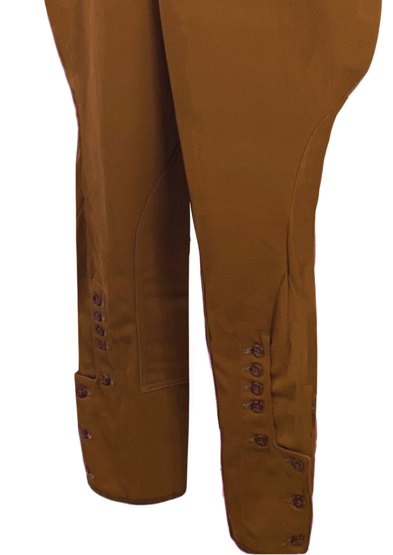 Vintage 1930s Tawny Brown Jodhpurs Riding Breeches- New!