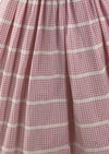 Late 1950s Pink and White Gingham Cotton Dress - New!