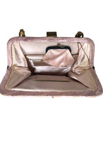 Vintage 1950s - 1960s Pink Raffia Handbag-  New!