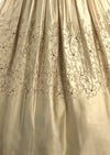 1950s Beaded Pale Gold Silk Satin Cocktail Dress - New!