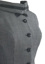 1950s Lilli Ann Designer Navy & White Houndstooth Suit - New!