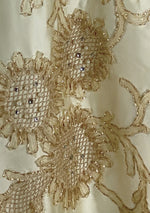 1950s Cream Silk Satin Ceil Chapman Designer Cocktail Party Dress- New!