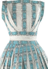 Vintage 1950s Trompe L'Oeil Ribbon & Lace Dress - New!