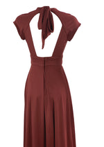 Vintage 1970s Garnet Coloured Maxi Dress - NEW!